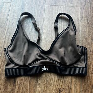 ALO Yoga Dark Brown Sports Bra